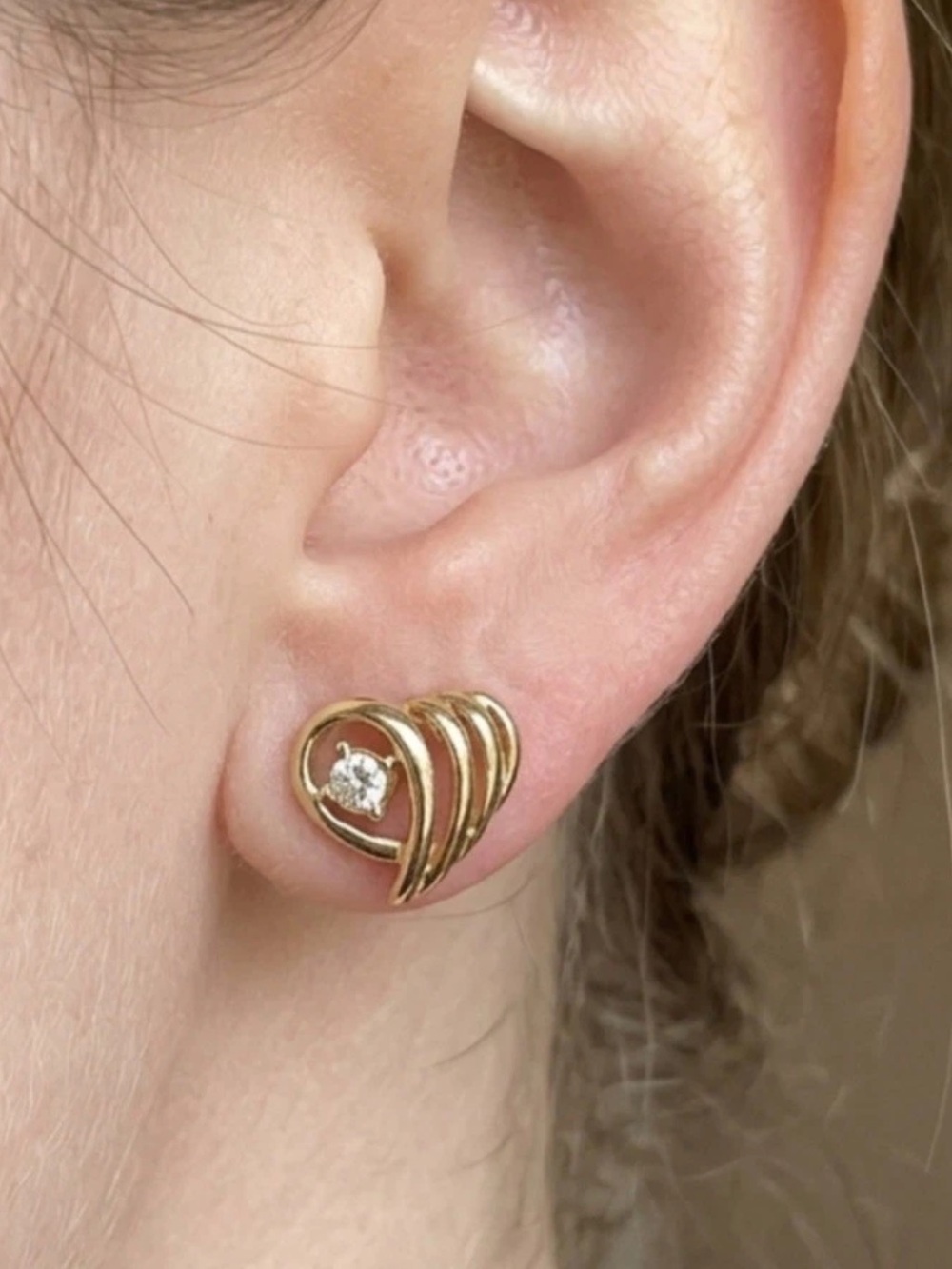 18k gold plated crystals earrings